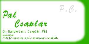 pal csaplar business card